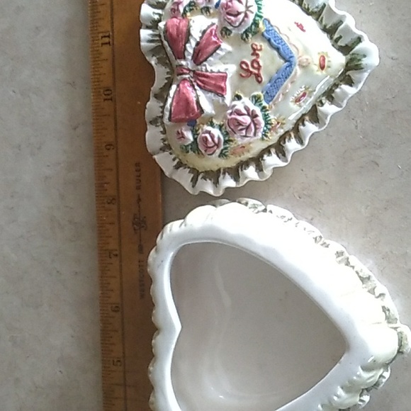 ๐ Fitz & Floyd Valentine Love Heart Porcelain Trinket Box Retired - Picture 2 of 16